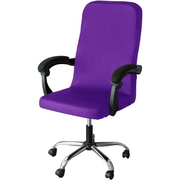 Rozmiary M/L Pokrowce Na KrzesłA Biurowe Elastyczne Spandex AntypośLizgowe Pokrowiec Na KrzesłO Komputerowe Z Siedziskiem Zdejmowane Pokrowce Na KrzesłA Biurowe M Purple-image