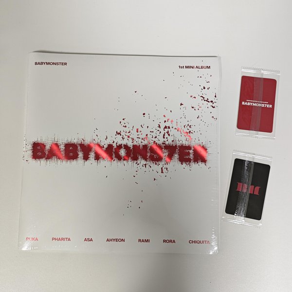 ÁLbum Babymonster - BABYMONS7ER 1Er Mini FotomatóN Con Tarjeta FotográFica De Reserva K4 Album +1 Random K4 POB-image