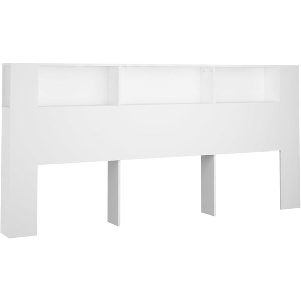 Cabecero Con Estantes Blanco 220 X 18,5 X 104,5 Cm-image