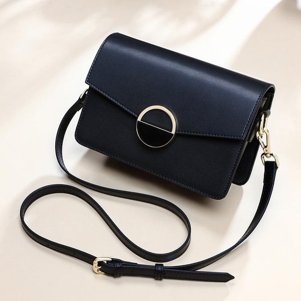 Nuevo Bolso Bandolera De Cuero Genuino Para OtoñO E Invierno Para Mujer VersáTil Ins Bolso Cuadrado PequeñO Popular Textura Bolso De Hombro-image