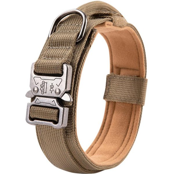 ObrożA Dla Psa Regulowana TrwałA Nylonowa ObrożA Dla Psa Teddy Keji Pitbull Bulldog Pet Dog Supplies Brown-image