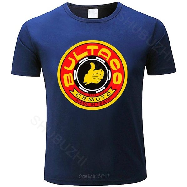 Camisetas De Verano De Cuello Redondo Con Estampado 3D De Motocicletas Bultaco Cemoto, Camisetas De Moda Casual De Manga Corta Para Hombre 5XL Azul Oscuro-image