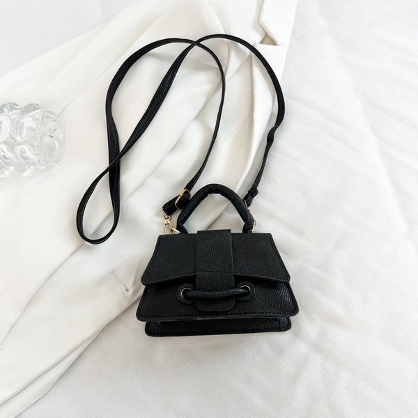 CinturóN VersáTil De Moda Bolso Mini Decorativo Bolso De Mano De Nicho Nuevo 2026 Bolso Cuadrado PequeñO De Hombro Cruzado De Alto Valor Negro-image