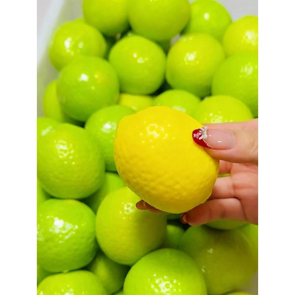RęCznie Robiona ChrupiąCa Cytrynowa PiłEczka Antystresowa Do śCiskania, ZmieniająCa Kolor Mango Squishy PiłEczka Fidget, Zabawka Sensoryczna Asmr Do łAgodzenia Stresu-image