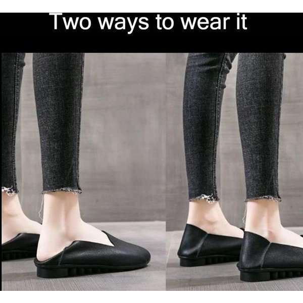 Talla 34-41 Zapatos De Verano Para Mujer Zapatos De DiseñO De Moda Mocasines Blandos Slip-On Mocasines Ocio Zapatos Planos De Mujer 41 Negro-image