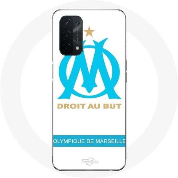 Funda Para Oppo A74 5G - Olympique De Marsella - Logo - Flexible - Deportiva - Blanca Blanco-image