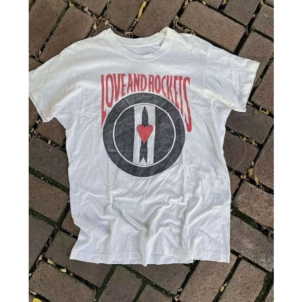 Camiseta De AlgodóN Vintage De La Banda Love And Rockets Unisex Tallas S A 5XL Camiseta Unisex XL Gray-image