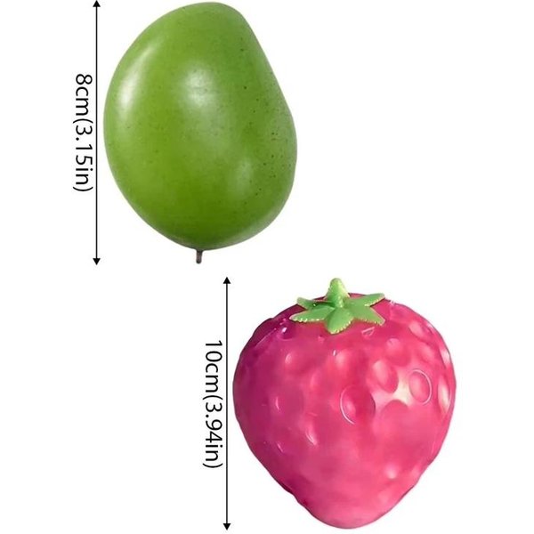 MięKkie Mango PiłEczki Antystresowe Zabawka Do ŚCiskania ZmieniająCe Kolor Mango Truskawka RęCznie Robione MięKkie PiłEczki Fidget Zabawka Do Redukcji Stresu Prezent-image