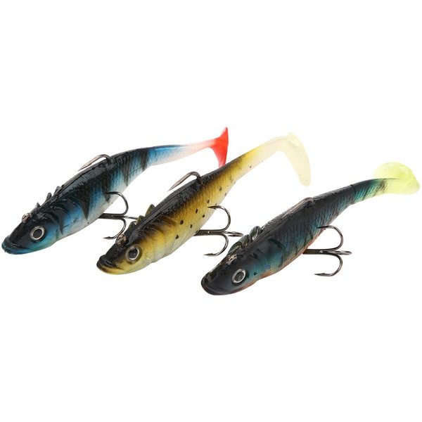 SeñUelo De Pesca Cola En T Colores Brillantes SeñUelos De Pesca Empaquetados SeñUelo Blando SeñUelos Falsos Black-image