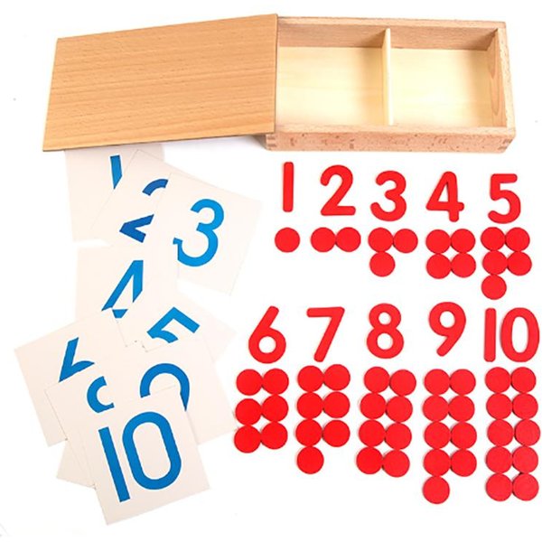 Zestaw Montessori Dla Dzieci Zabawka Matematyczna Nauka Liczb Geometria Drewniana Zabawka Liczenie UłAmkowe Wczesna Edukacja Skrzynka Wrzeciona Pomoce Dydaktyczne Beige-image