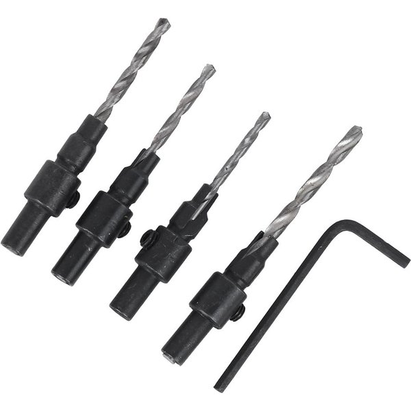 4 Piezas Broca Avellanadora CóNica Redonda VáStago VáLvula Llave Herramienta Manual Accesorio CarpinteríA-image