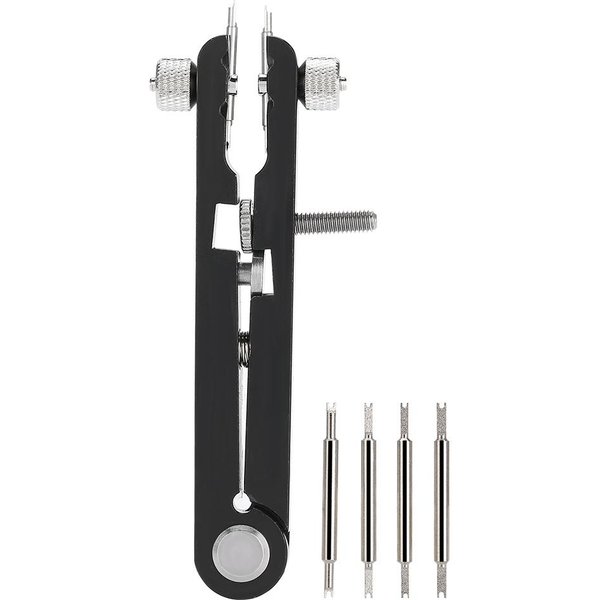 6825 Herramienta Ajustadora Removedor De Correa De Reloj De AleacióN En Forma De V Alicate Para Pasadores De Resorte (Negro 6-Pin)-image