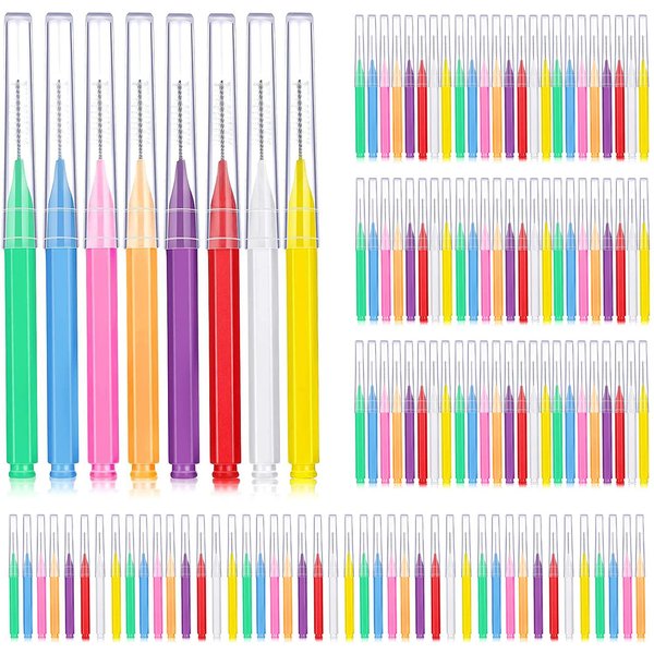 100 Szt. WykałAczka Szczoteczki MięDzyzęBowe Higiena Jamy Ustnej Nić Dentystyczna MięKki Plastikowy ZąB Na ZęBy Multikolor-image