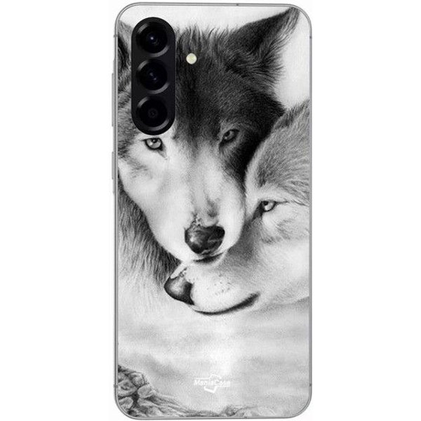 Funda - Maniacase - Samsung Galaxy A26 - Silicona - Flexible - DiseñO Lobo Y Loba Negro-image