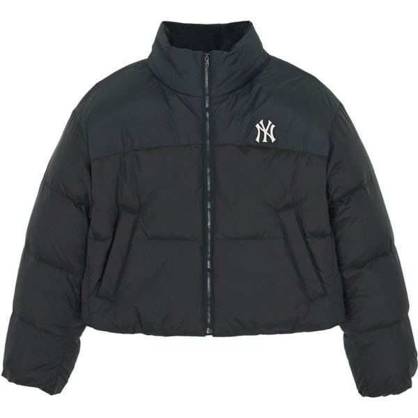 MLB New York Yankees Chaqueta De PlumóN De Manga Corta Con Cuello De Cremallera Para Mujer Chaqueta 3FDJB4156-50BKS M Black-image