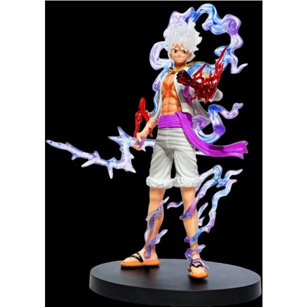 Figura Anime One Piece 20Cm/7.87In Gear 5 Nika Dios Del Sol Luffy Figuras De AccióN Estatua De PVC Modelo De ColeccióN Juguetes Regalos White-image