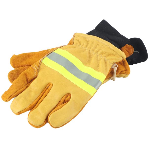 Par De Guantes De Cuero De Vaca IgníFugos Resistentes Al Calor Largos De Seguridad-image