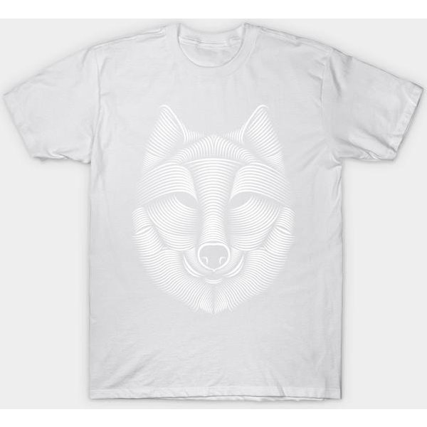 Camiseta Mujer Lobo Estampado Harajuku Kawaii Camiseta Verano Manga Corta Camiseta Mujer Top 4XL Blanco-image