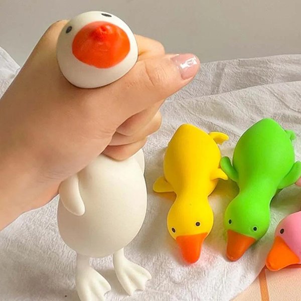 Pato AntiestréS Juguetes Para Apretar Ganso Animales Kawaii Lindos Juguetes De VentilacióN Para Adultos DescompresióN Juguetes EláSticos-image
