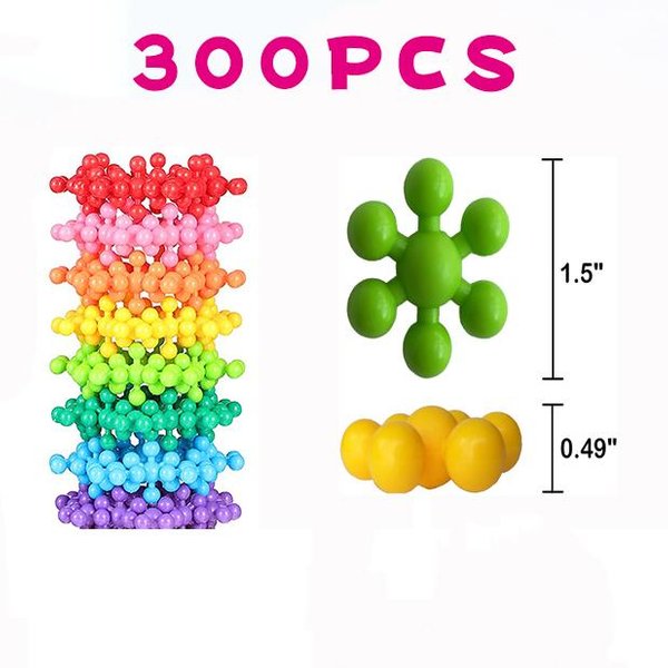 60/400 Piezas De Bloques De ConstruccióN De Flores De Ciruelo, Ladrillos 3D, Juguetes De Bloques De ConstruccióN De Copos De Nieve Para BebéS, Juguetes Educativos De Bricolaje, Juguetes De Bloqueo, Regalos-image