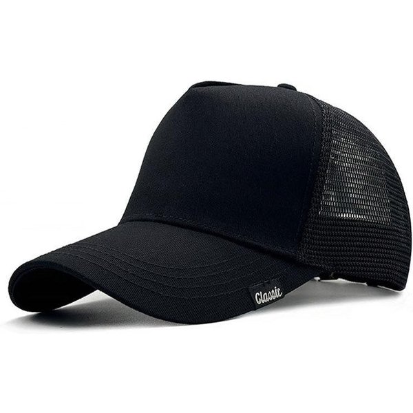 Cabeza Grande Talla Grande 56-60CM/61-65CM Hombres Mujeres Gorra De BéIsbol Casual Pesca Exterior ProteccióN Solar (As The Picture,Xxl 60-65CM) Black-image