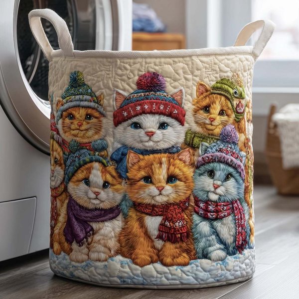 Boho Pikowany Kosz Na Pranie Z Tkaniny W Kwiaty 14×18 Cali Pojemnik Do Przechowywania Ubrań Z Uchwytami MięKki Kosz Do Przechowywania Ubrań I Zabawek Gray-image