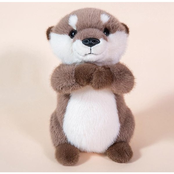 Kawaii Wydra Pluszowa Pluszowe Zabawki Wypchane UspokajająCe ZwierząTko DziecięCe Kapibara Lalka Poduszka Prezent Na BożE Narodzenie Urodziny Dekoracja Pokoju 35Cm-image