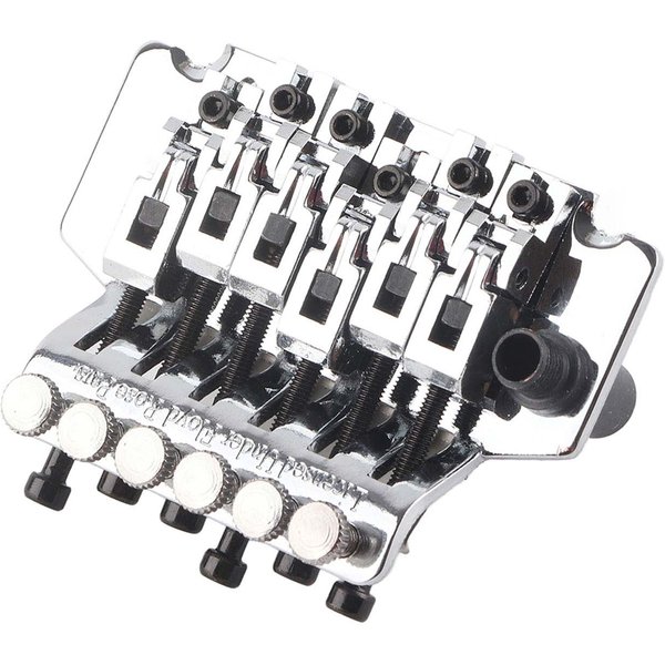 System Mostka Tremolo PodwóJny Stabilizator SprężYnowy Do Gitary Elektrycznej Srebrny Srebro-image