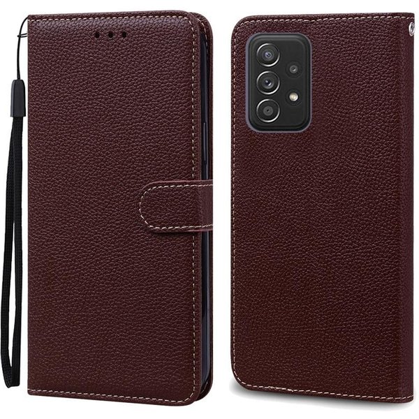 Etui A52 A52S Dla Samsung Galaxy A52 Etui SkóRzane Portfel Etui Z Klapką Dla Samsung Galaxy A52S Etui 5G Pokrowiec Ochronny Fundas Samsung A52 4G 5G-image