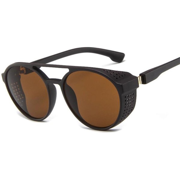 Nuevas Gafas De Sol Redondas Punk Para Hombre Y Mujer Vintage Marco PequeñO Gafas De Sol UV400 Gafas Para Viajes Al Aire Libre As Shown In The Figu Black-image