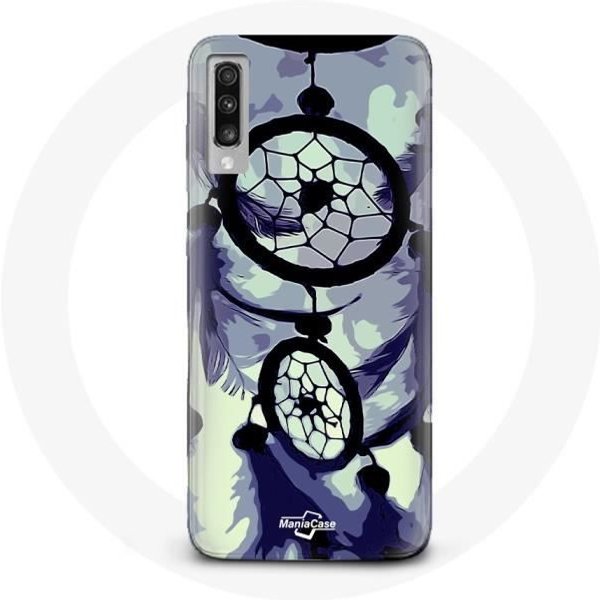 Funda Para Samsung Galaxy A70 AtrapasueñOs Morado Gris Y Negro-image