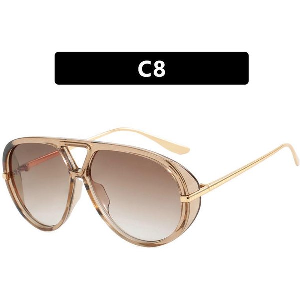 Nowe Vintage Oversize Okulary PrzeciwsłOneczne Damskie Luksusowe Projektant Czarny Gradient DużA Oprawka UV400 Okulary PrzeciwsłOneczne Gafas De Sol-image