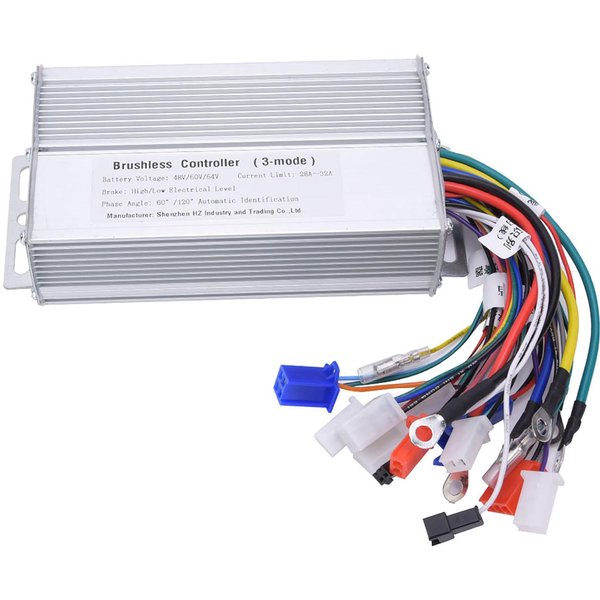 Controlador De Motor De Velocidad Sin Escobillas Para Bicicleta EléCtrica 48V 60V 64V 1000W-1500W Para Patinete EléCtrico Blanco-image