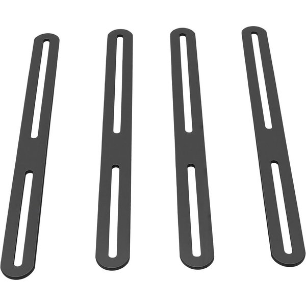 4 Piezas Placa De ReparacióN Plana Ajustable Soporte Con Ranura Soporte De FijacióN De ReparacióN Recta Conectores Para Muebles De Madera Negro-image