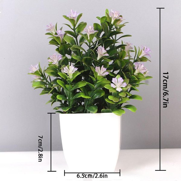 MałE Sztuczne Kwiaty Sztuczne Drzewo Biuro Sztuczne RośLiny Bonsai RośLiny Doniczkowe Na Stół Doniczkowa Ozdoba Biuro OgróD Biurko WystróJ-image