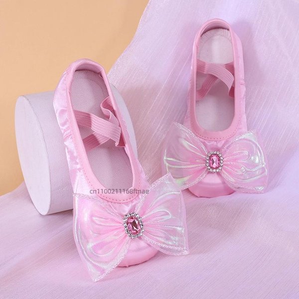 DziewczęCe Buty Do TańCa Z MięKką Podeszwą, Balet Dla Dzieci, Buty Do TańCa Dla NiemowląT, Urocze WystęPy Sceniczne, Buty Do TańCa ŁApki Kota 34 RóżOwy-image