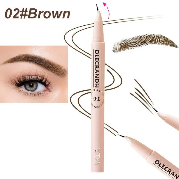 DłUgopis Do Eyelinera 2 W 1 I Kredka Do Brwi Wodoodporny, Odporny Na Rozmazywanie, DłUgotrwałY Matowy Finisz Ultra-Cienka KońCóWka Do Precyzyjnego Eyelinera Z JaskółKą I Naturalnych Brwi 02 Beige-image