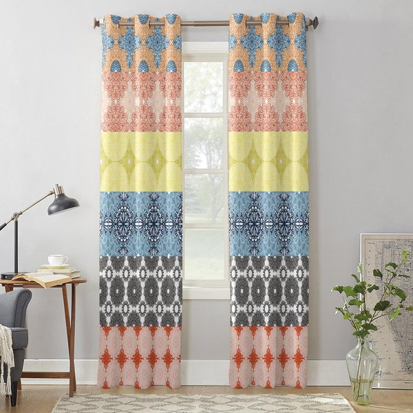 Luksusowa ZasłOna Okienna W Stylu Etnicznym Boho Do Salonu, Sypialni, Dekoracja Domu, Kuchnia Na ZasłOny Okienne 135W X 60H(Cm) X1 Beige-image