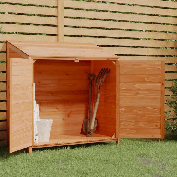 Vidaxl Cobertizo De JardíN, MarróN, 102X52X112 Cm, Madera Maciza De Abeto-image
