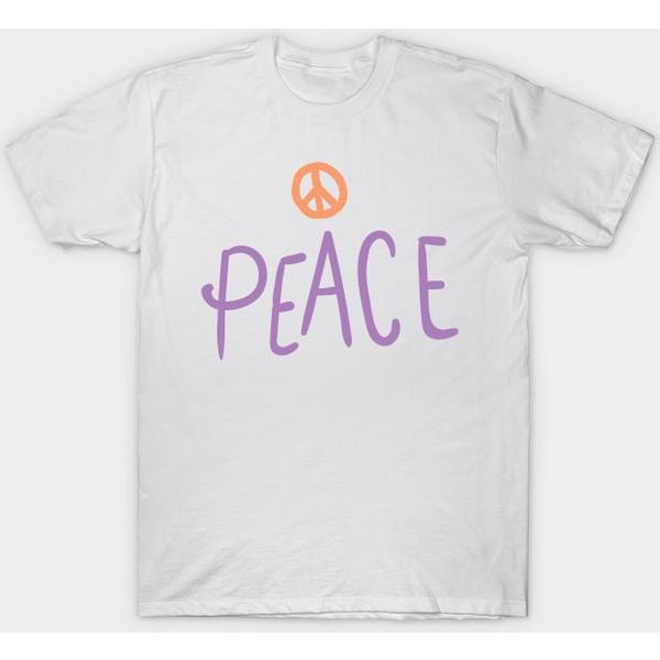 Camiseta Mujer Paz Estampado Harajuku Kawaii Camiseta Verano Manga Corta Camiseta Mujer Top 4XL Blanco-image