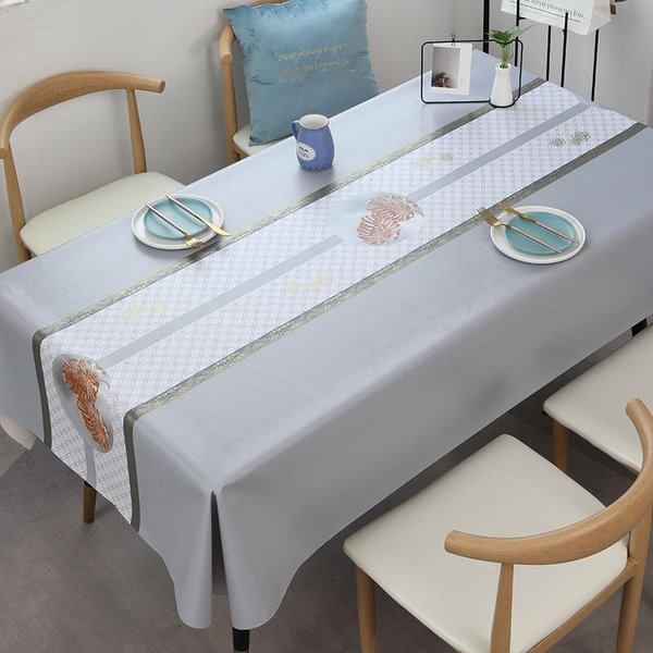 Mantel De Estilo NóRdico Costura De Color Impermeable Cubierta Para Mesa De Comedor Fiesta De Boda Mantel Rectangular DecoracióN Para Hogar Cocina 70-70Cm-image