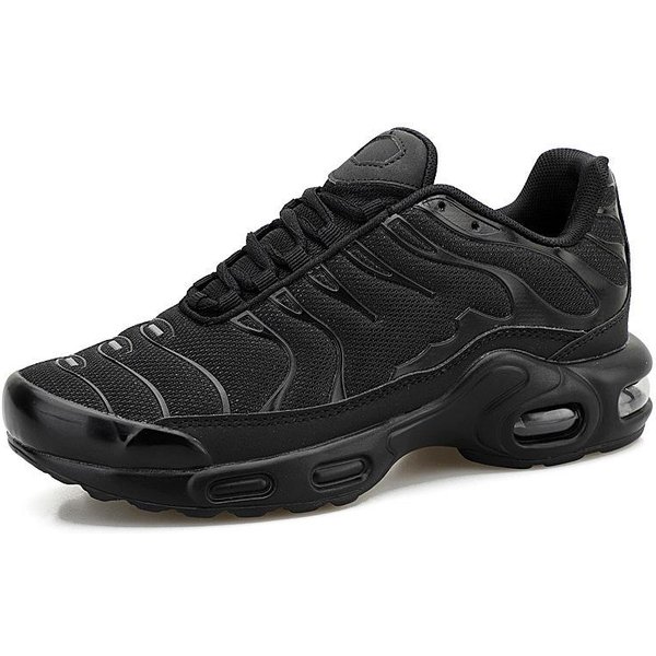Zapatos De Hombre Transpirables De Primavera Zapatos De Moda Con CáMara De Aire Zapatos De Pareja Para Correr De Hombre Zapatos Deportivos De Hombre Zapatos Casuales De Malla De Talla Grande 36 Black-image