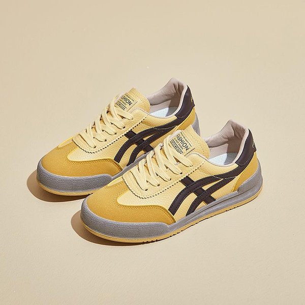 Nuevos Zapatos Blancos De Entrenamiento Alemanes De Primavera Ins Coreanos Estudiante Femenina Zapatos De Tabla Deportivos Running Casual FotografíA Callejera KW282 40 Beige-image
