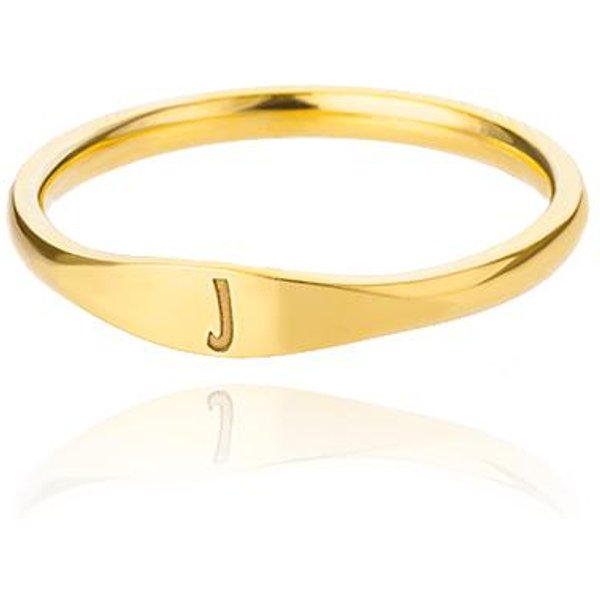 MałE PierśCionki Z InicjałAmi Dla Kobiet Modne PierśCionek Na Palec Ze Stali Nierdzewnej Z Literą A-Z Estetyczna BiżUteria ŚLubna Prezent Bijoux Femme 7&Gold Color-image
