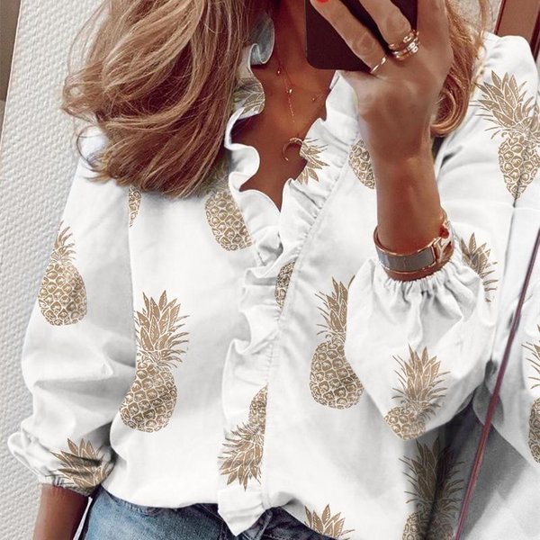Yyfs Blusas Y Camisas De Manga Larga Para Mujer, Estilo Casual, Verano, Primavera Xxxl Beige-image