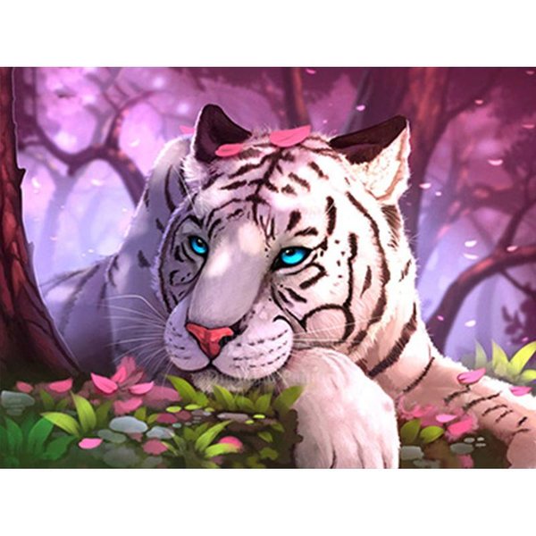 Animales Tigre Pintura De Diamantes Bordado De Diamantes 5D DIY Mosaico De Diamantes Pintura De Diamantes 20X30CM-image