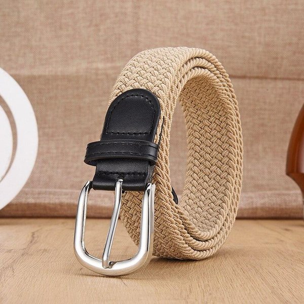 MęSki Pasek Casualowy Tkany Elastyczny Pasek Sportowy Outdoorowy Damski Pasek Nie Wymaga Dziurkowania Pasek Roboczy Do Wspinaczki Dla MężCzyzn Kobiet Moda 105Cm-image