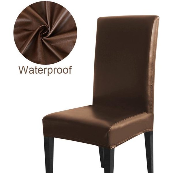 Funda De Tela Impermeable Para Silla, 2 Tipos, Fundas EláSticas Para Sillas De Comedor, 1 /2 /4 /6 Uds., Funda Para Asiento De Silla Para Cocina, Hogar Y Hotel 6 Pieces-image