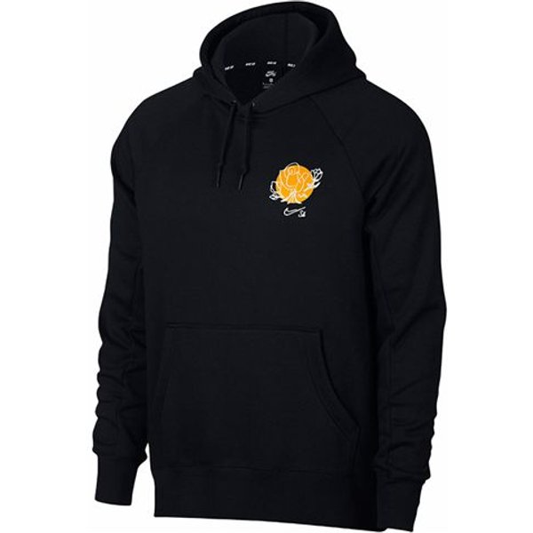 Sudadera Con Capucha De Forro Polar Con Estampado Floral Nike Para Hombre Tops Negro 937836-010 M Black-image