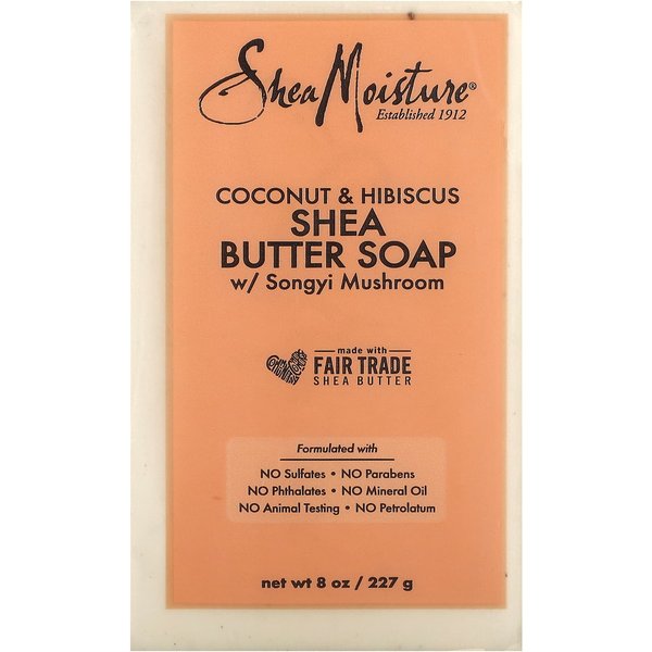 SheaMoisture JabóN De Manteca De Karité, Coco E Hibisco, 8 Oz (227 Gramos) Brown-image